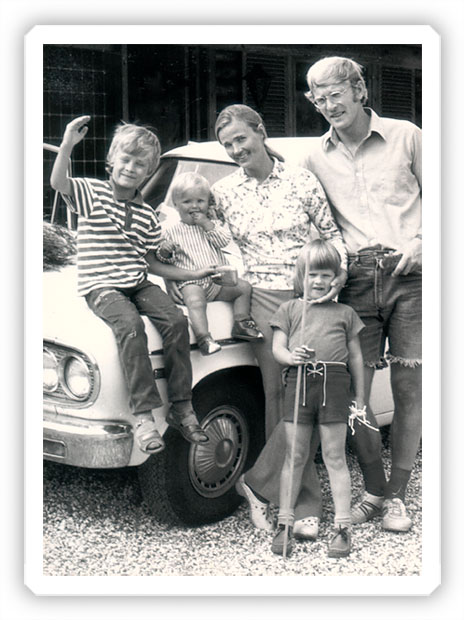 Dorte Frandsen with her family